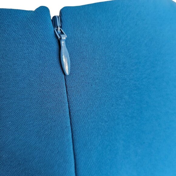 David Meister Bright Blue Puff Sleeve Evening Dress Sz 6 - Picture 7 of 12